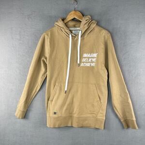 Ombre Basic Men’s Hoodie Size Small Imagine, Believe, Achieve with Lion Head